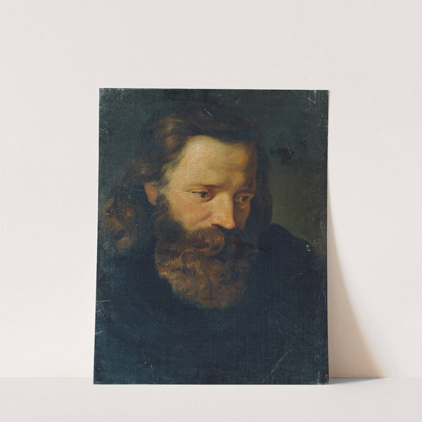 Studienkopf eines bärtigen Mannes I by Joseph Hasslwander