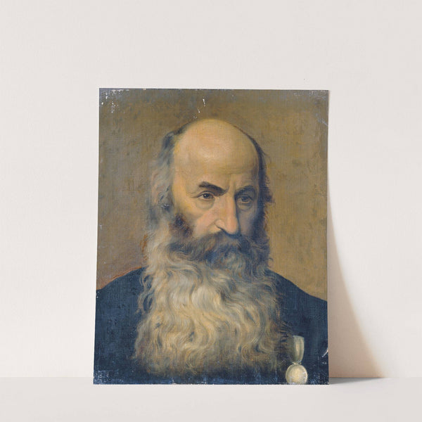 Studienkopf eines bärtigen Mannes II by Joseph Hasslwander