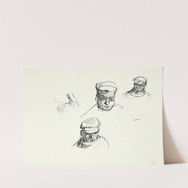 Studier af italiensk bondes hoved by Peter Hansen