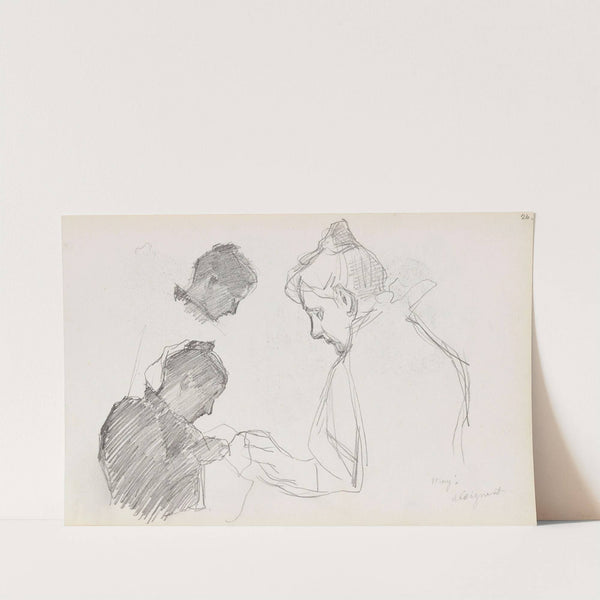 Studier av et kvinnehode by Signe Scheel