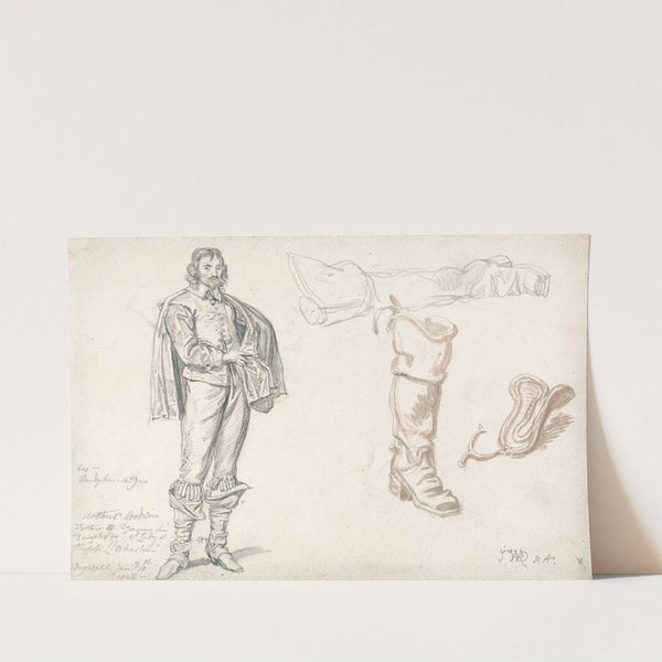 Studies after Anthony van Dyck's Portrait of Arthur Goodwin by James Ward