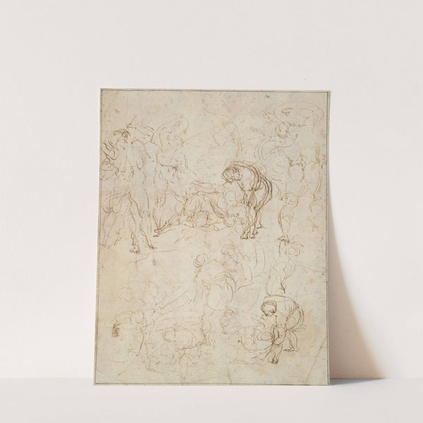 Studies for a Conversion of Saul and an Entombment by Ambrogio Giovanni Figino
