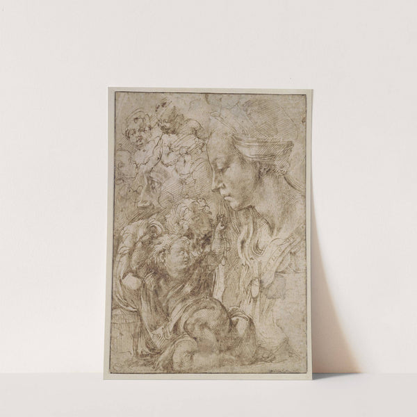 Studies for a Holy Family by Michelangelo