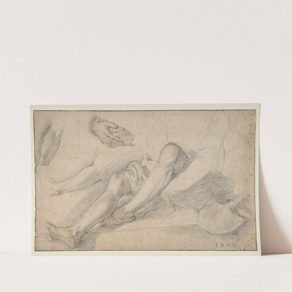 Studies for a Seated Figure of a Man with a Shovel by Bernardino Poccetti