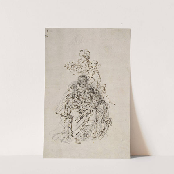 Studies for an Education of the Virgin; Saint Anne Teaching the Virgin to Read by Sebastiano Ricci