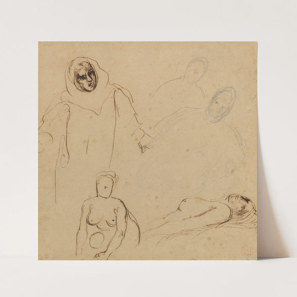 Studies for Christopher Columbus by Eugène Delacroix