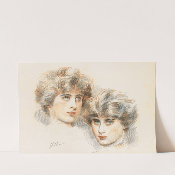 Studies For Ellen's Face by Paul César Helleu
