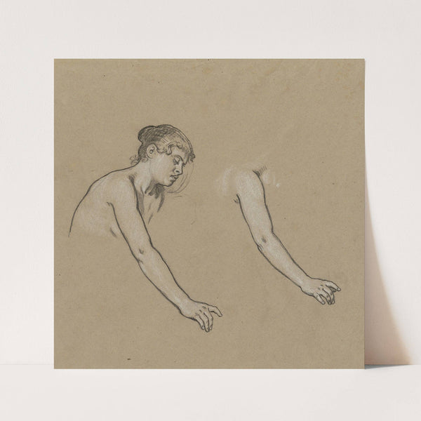 Studies for Figure of Winter (ca. 1893) by Elihu Vedder