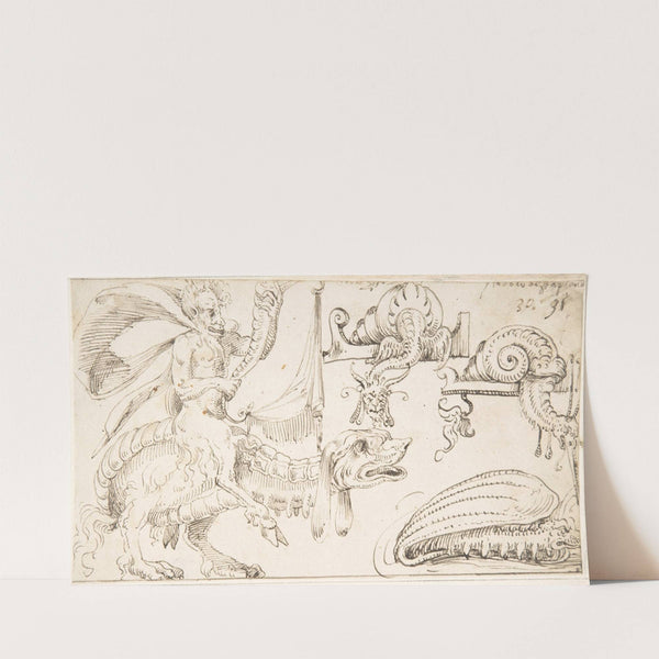 Studies for Grotesque Figures in the Flemish Style (ca. 1545–60) by Andrés de Melgar