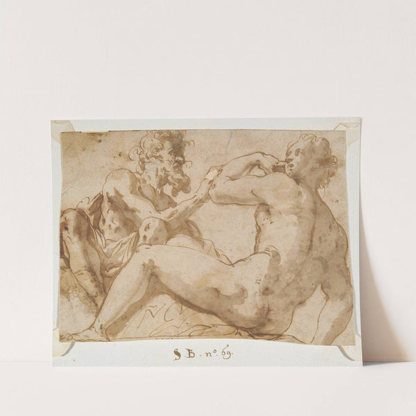 Studies for Recumbent Allegorical Figures by Prospero Fontana