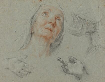 Studies for Saint Anne in ‘Education of the Virgin’