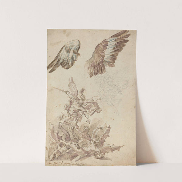 Studies for Saint Michael Defeating the Rebel Angels by Niccolò Ricciolini