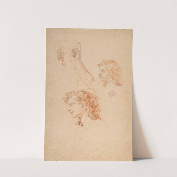 Studies for the Archangel Gabriel by Nicolas Mignard