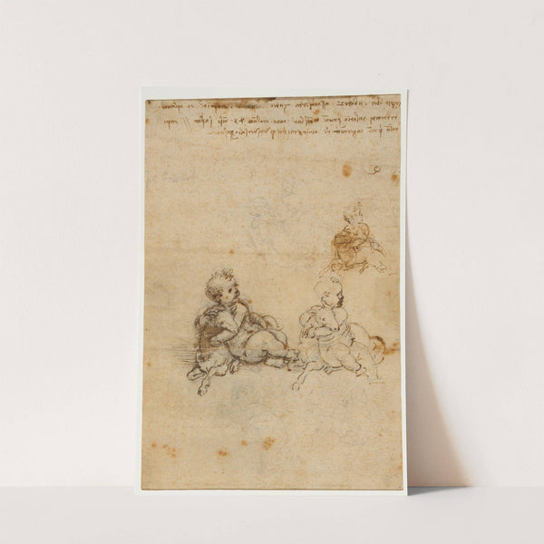 Studies for the Christ Child with a Lamb (1503–1506) by Leonardo da Vinci