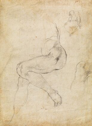 Studies for the Libyan Sibyl and a small Sketch for a Seated Figure