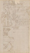 Studies for the trompe-l’oeil decorations of Palazzo Ducale (Palazzo Pitti), Florence