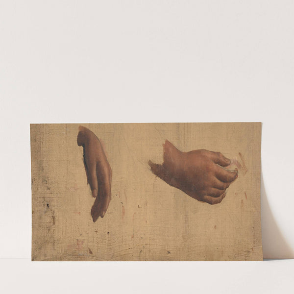 Studies for the two hands of the young girl in ‘Cauchemar’ by Louis Janmot