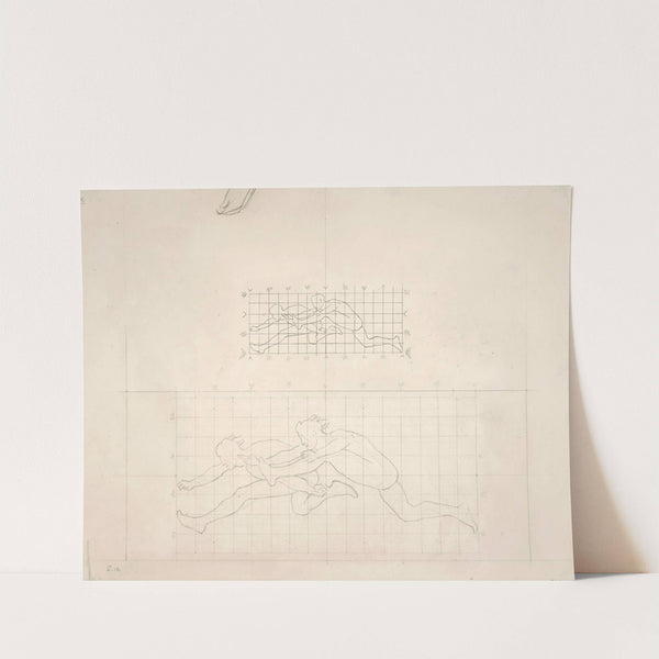 Studies for ‘Two Classical Male Figures Jumping’ (1919-1920) by John Singer Sargent