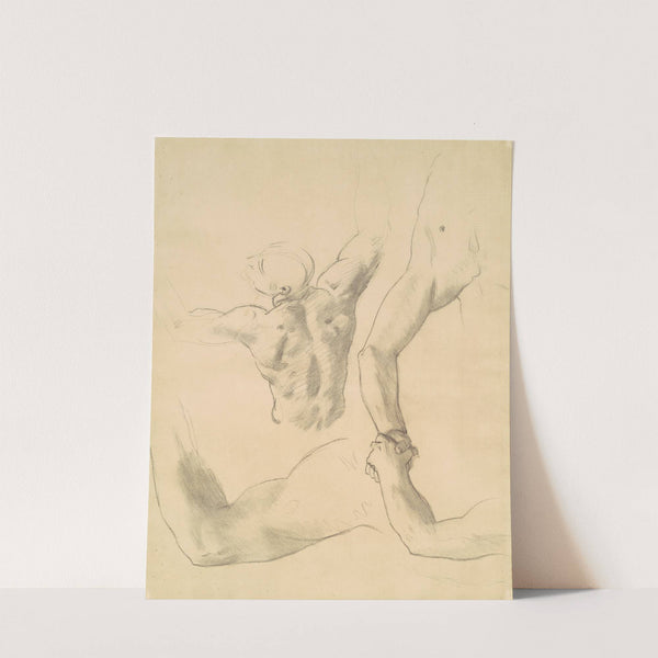 Studies for ‘Two Classical Male Figures Wrestling’ (1919-1920) by John Singer Sargent