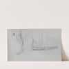 Studies; Horse’s leg, Figure in a Boat, and Profile (1860s) by Ernest Meissonier