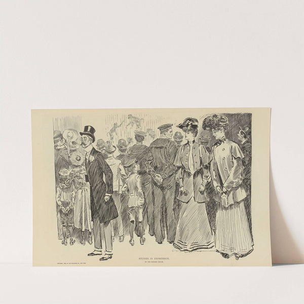 Studies in expression. In the monkey house (1900-1905) by Charles Dana Gibson