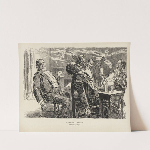 Studies in expression – making it a jackpot (1916) by Charles Dana Gibson