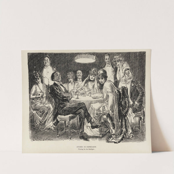 Studies in expression – Waiting for the flash light (1916) by Charles Dana Gibson