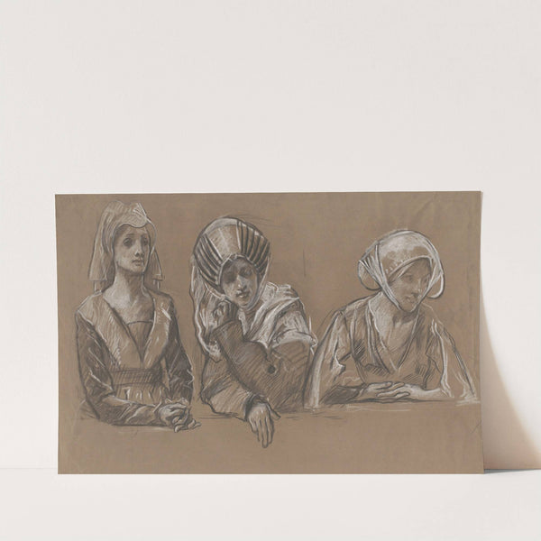 Studies of 3 women for the Royal Exchange. (1981) by Edwin Austin Abbey