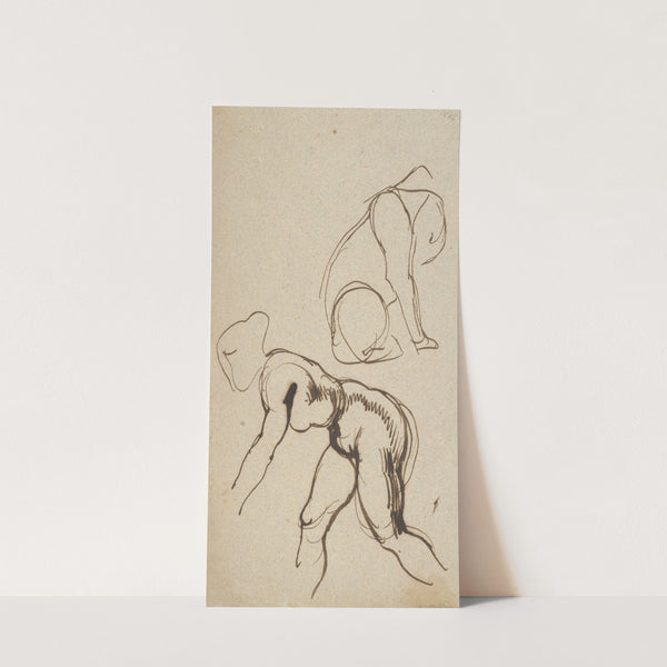 Studies of a Lion and a Female Nude (ca. 1844) by Eugène Delacroix