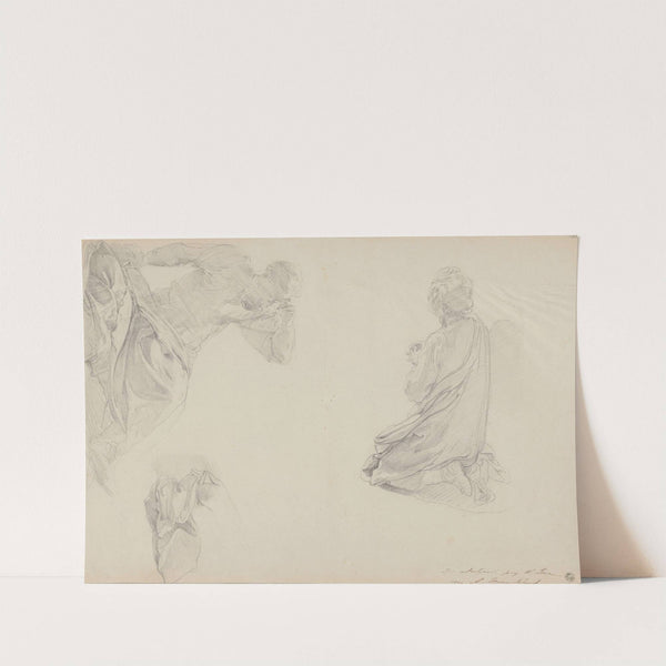 Studies of a Male Figure and Fragment of a Drape, Sketch for the Painting ‘The Princess’s Dowry’ (1894) by Wojciech Gerson