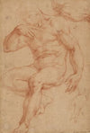 Studies of a Male Nude, a Drapery, and a Hand