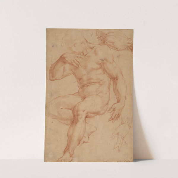 Studies of a Male Nude, a Drapery, and a Hand by Giorgio Vasari