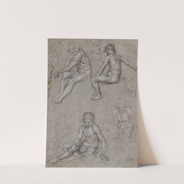 Studies of a Naked Seated Boy by Jacob de Gheyn II