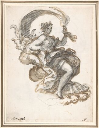 Studies of a Reclined Woman on a Seashell, for the Triumph of Galatea