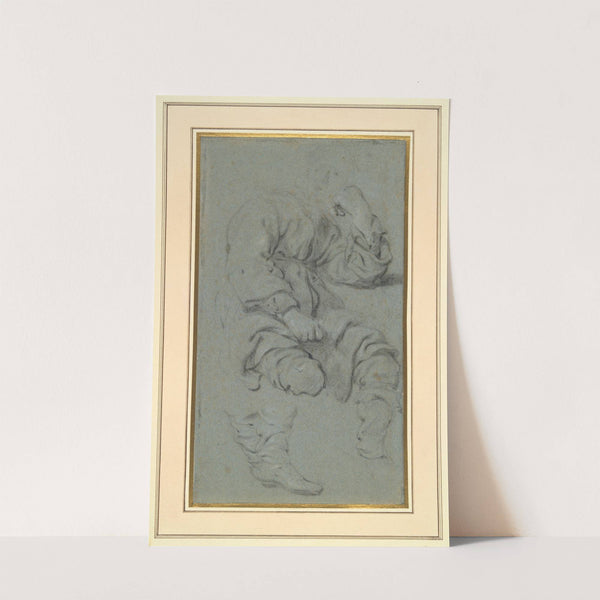 Studies of a seated man (Study for ‘Elisa and the Samaritan’, Warsaw) (ca. 1649) by Gerbrand van den Eeckhout