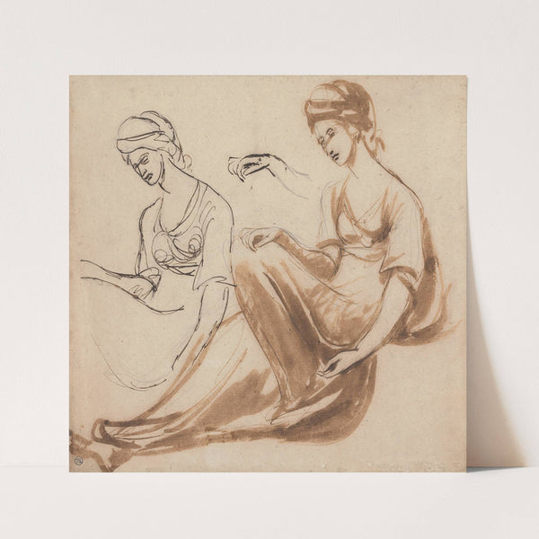Studies of a Seated Woman by George Romney