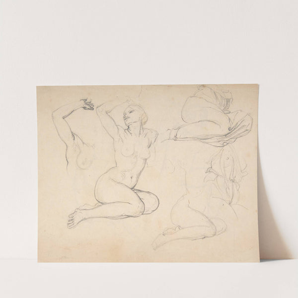 Studies of a Sitting Woman by Eduard Julius Friedrich Bendemann