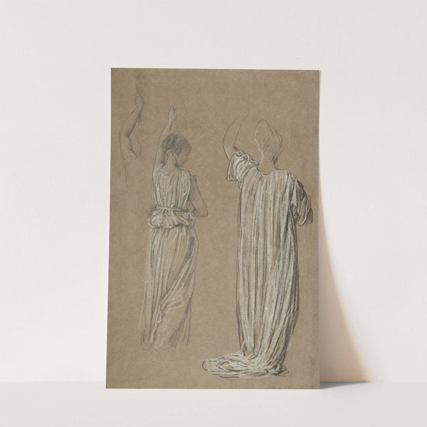 Studies of a standing draped figure by Frederic Leighton