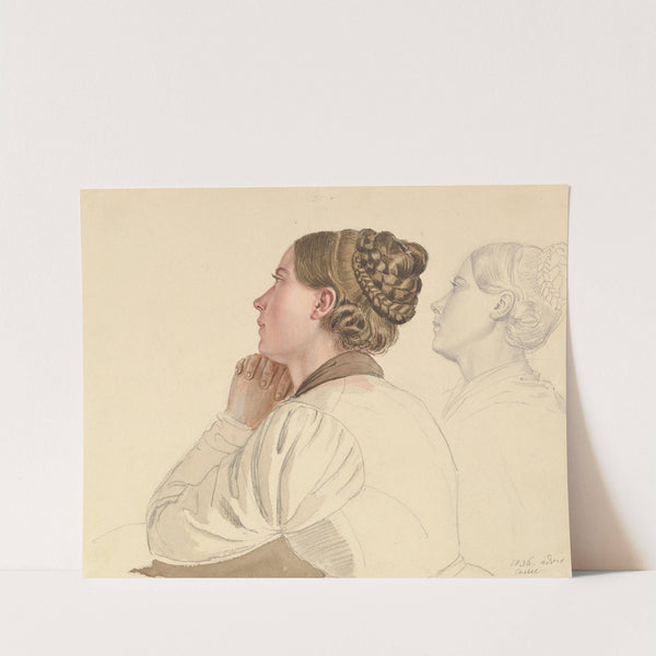Studies of a Woman Praying by Ludwig Emil Grimm