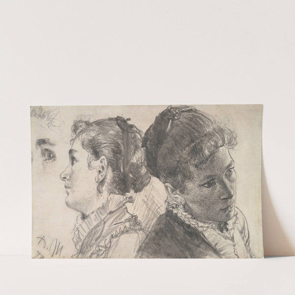 Studies of a Young Woman (1870) by Adolph von Menzel