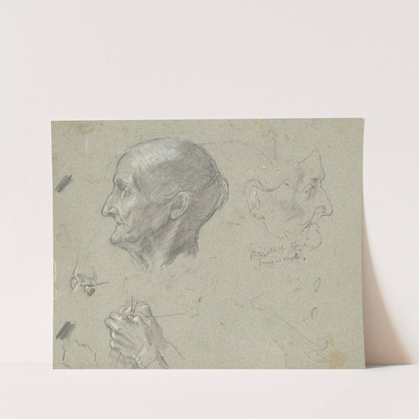 Studies of an Elderly Woman Knitting (c. 1870-1890) by Enoch Wood Perry Jr.