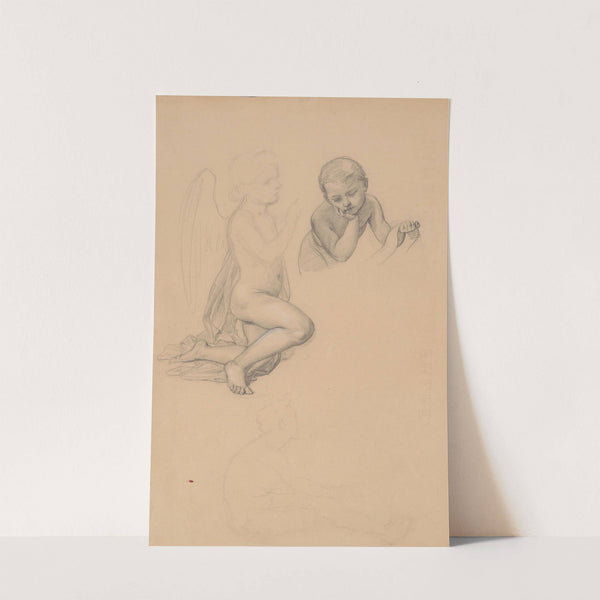 Studies of angels for the painting 'The Immaculate Conception of the Blessed Virgin Mary' by Józef Simmler