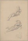 Studies of boys’ nudes to the ceiling ‘Wedding procession of Cupid and Psyche’