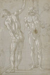 Studies of Christ at the Column, a Nude from Behind, and Various Figures