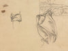 Studies of Drapery and Study of a Landscape (verso)