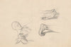 Studies of feet of Nicodemus and Christ to the painting ‘Entombment’