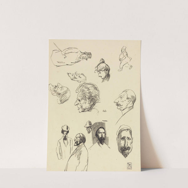 Studies of Figures and Heads by Théophile Alexandre Steinlen