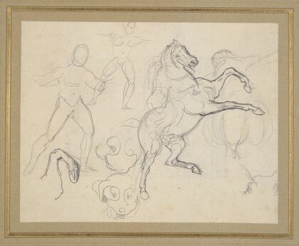 Studies of Figures, Horses and Dogs