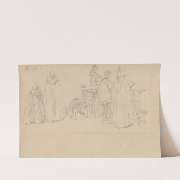 Studies of Figures in a Church by David Roberts