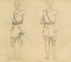 Studies of Generals Plumer and Haig for ‘General Officers of World War I’ (recto)